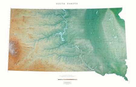 South Dakota Elevation Map | Hiking In Map